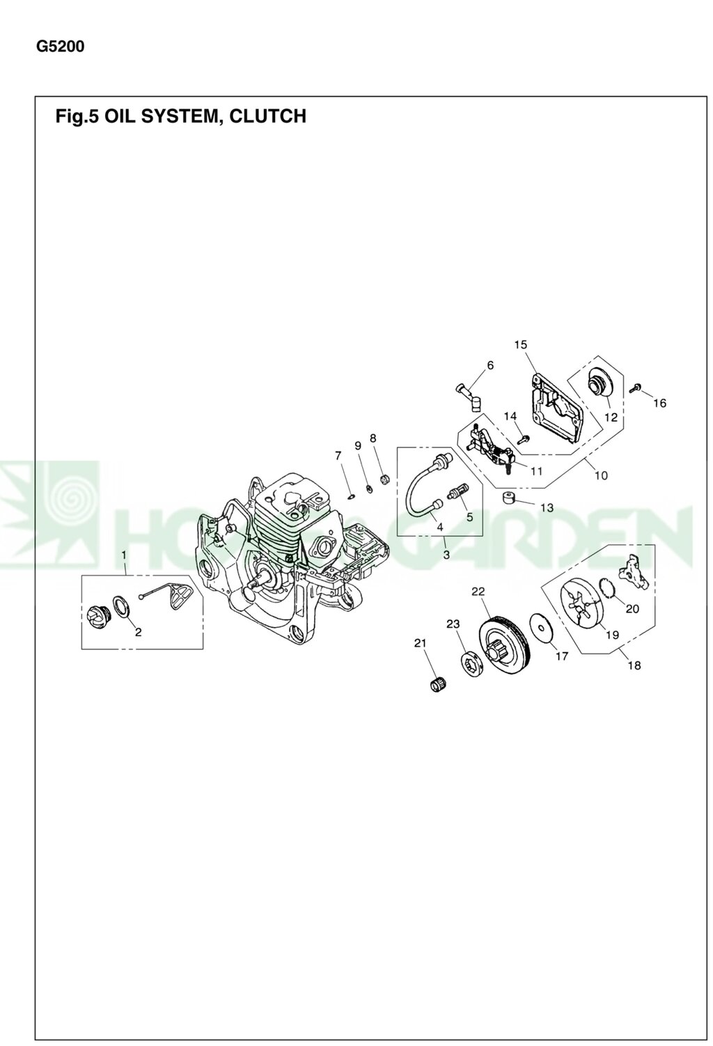 Сцепление бензопилы zenoah komatsu g5200 sd master 4518 в сборе поз18 zenoah komatsu 848c805121 267051200 848c8-05121 от компании ООО ГенХольм - фото 1