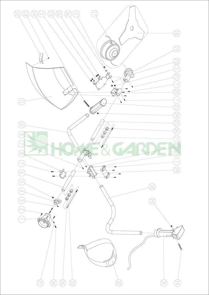 Sg10gb34ah022 крепление кожуха для триммера sungarden gb34ah поз22 sg10-gb34ah-022 от компании ООО ГенХольм - фото 1