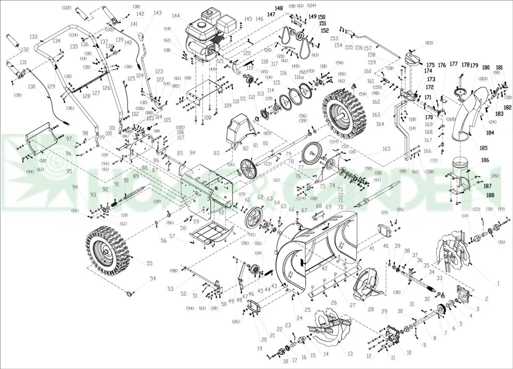 Sg1800009003 Опора подшипника шнека снегоуборщика tornado 2460te lЕ ts 2465 l le lr lte ltr поз 17 sungarden от компании ООО ГенХольм - фото 1