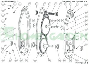 Sg6300007008 шестерня цепи звездочка цепи культиватора sungarden t340ohv7.0 02ax0001 п. 2.004 t390ohv7.0 02ay0001