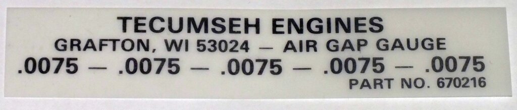 Щуп tecumseh 670216 зазора катушки зажигания tecumseh магнето tecumseh от компании ООО ГенХольм - фото 1