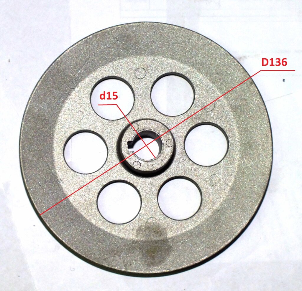 Шкив культиватора sungarden t35Е t35m t35 t35i ведомый алюминий sungarden sg6100010008 sg7t035064 sg7-t035-064 от компании ООО ГенХольм - фото 1