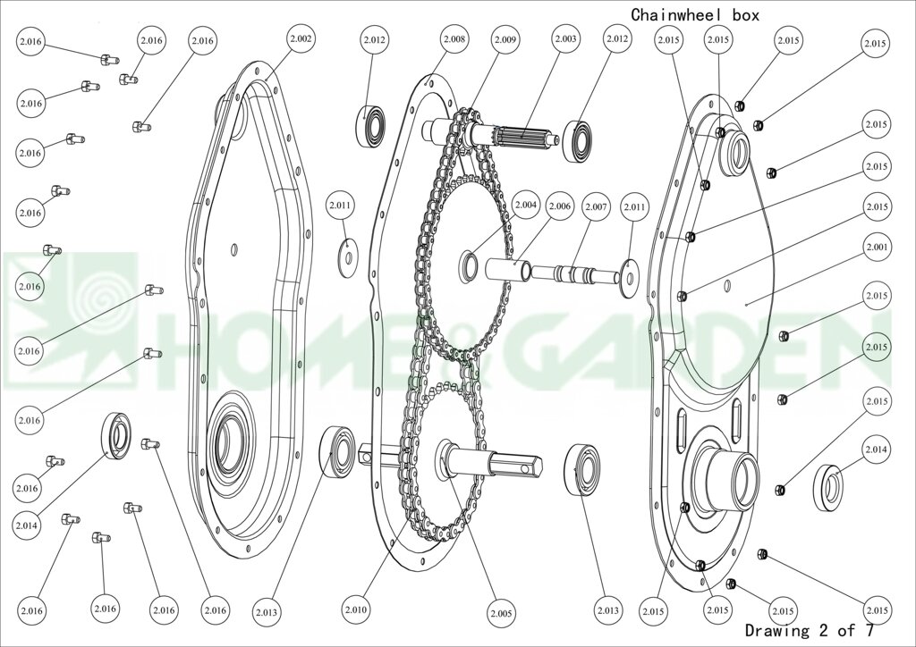 Спарка зубчатых колес культиватора sungarden t395ohv7.0 02av0101 поз 2-004 sungarden sg6300007133r sg630-00071-33-r от компании ООО ГенХольм - фото 1