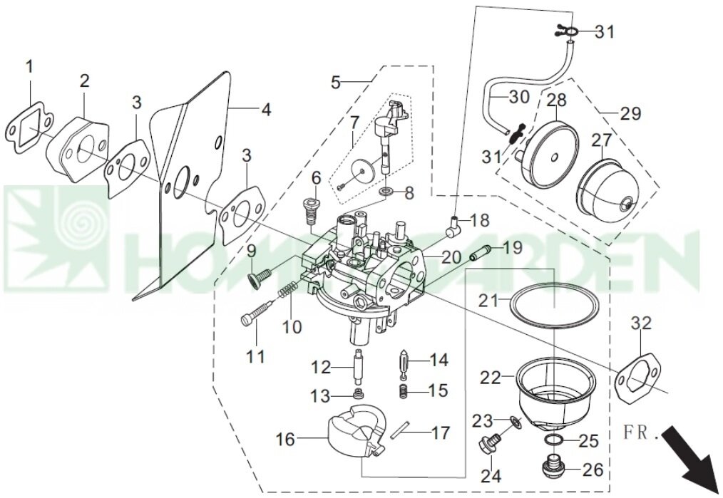 Топливный шланг rato 16211z2501100000 16211-z250110-0000 топливопровод трубка праймера двигателя lm610 rato 5.5 tonino от компании ООО ГенХольм - фото 1