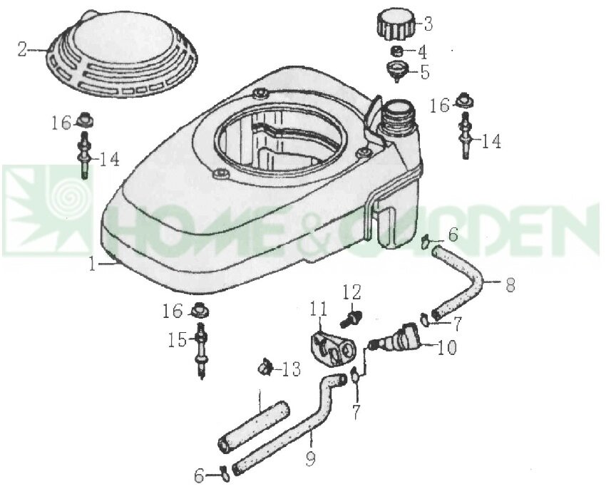 Топливный шланг zongshen zs1p64fc поз 9,7 топливопровод zongshen 17205q0070000 17208-q007-0000 топливопровод sumec от компании ООО ГенХольм - фото 1