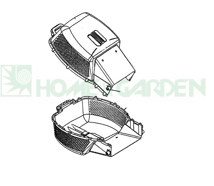 Травосборник газонокосилки mtd 48e mtd 7312379637 81861137 731-2379637 818-61137 пластик в сборе от компании ООО ГенХольм - фото 1