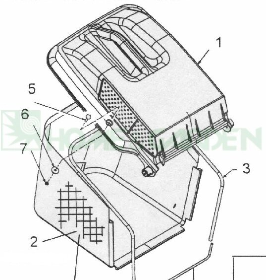 Травосборник газонокосилки mtd e45 e45r e453 ge45 gutbrod he45rls поз 1 mtd 73104632 731-04632 a верхняя часть от компании ООО ГенХольм - фото 1