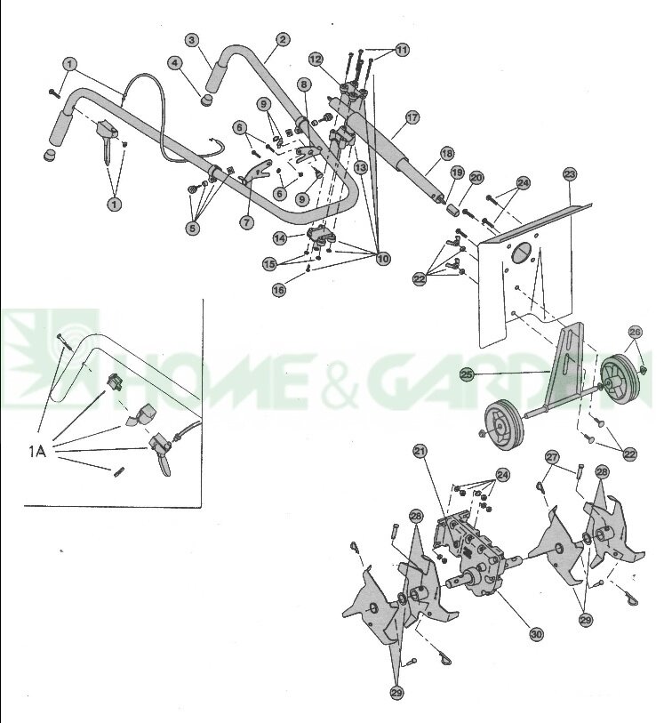 Трос газа для культиватора mtd t120d поз  1a mtd 79100023 791-00023 с 2 тактным двигателем трос газа в сборе с рычагом от компании ООО ГенХольм - фото 1