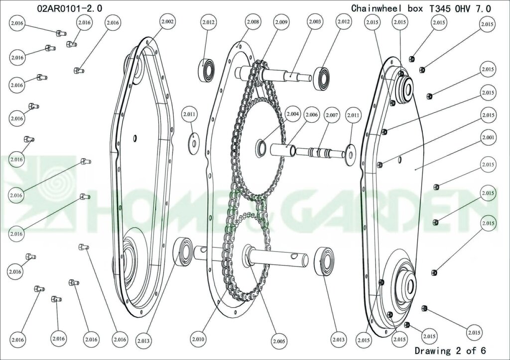 Вал культиватора sungarden t395 ohv7 02av0101 поз 2-003 t345 ohv 7 02ar0101 sungarden sg5200010133 sg520-00101-33 от компании ООО ГенХольм - фото 1