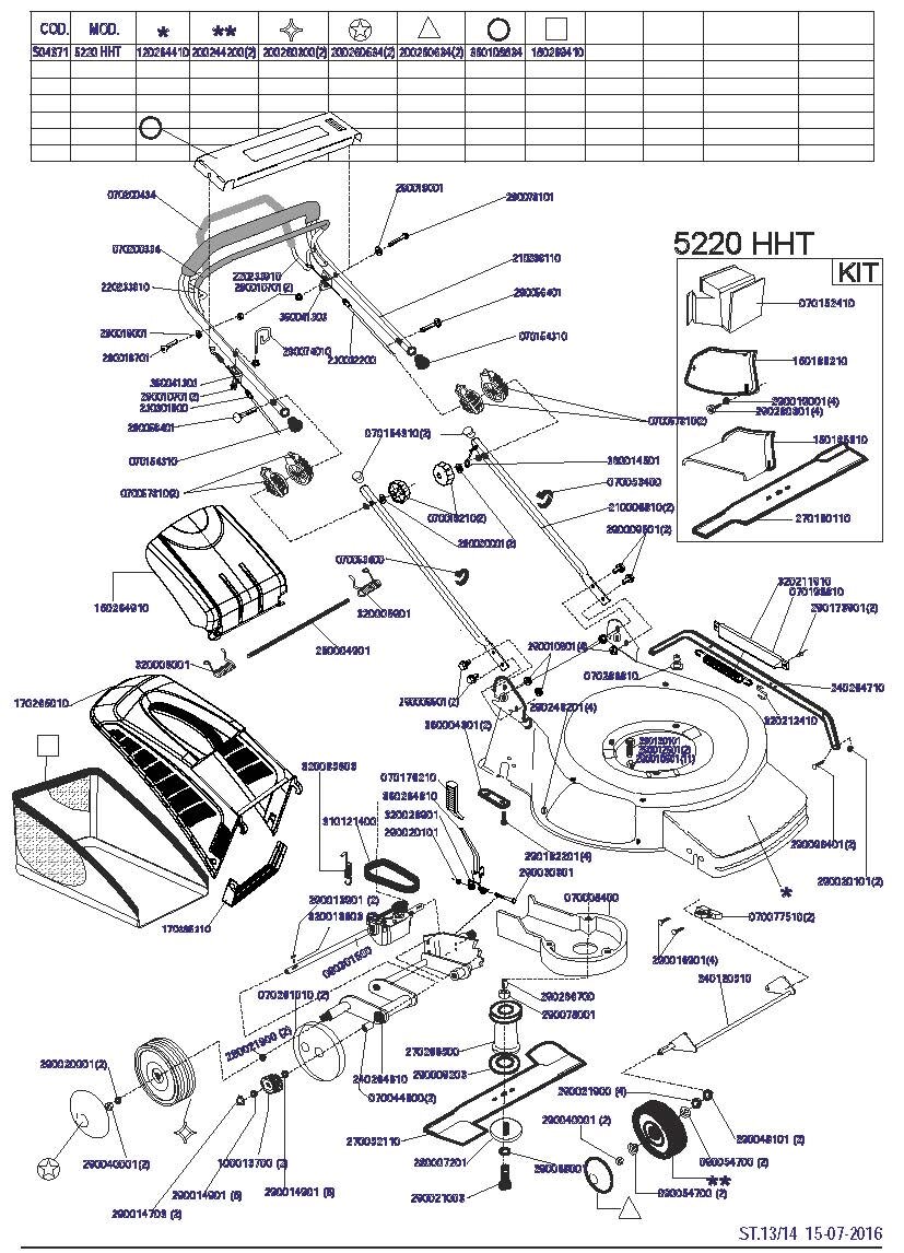 Винт для газонокосилки mega 5200 megapro 5220 5400 lamborghini megaevulution 5220 sungarden 53 mega 290280801 италия от компании ООО ГенХольм - фото 1