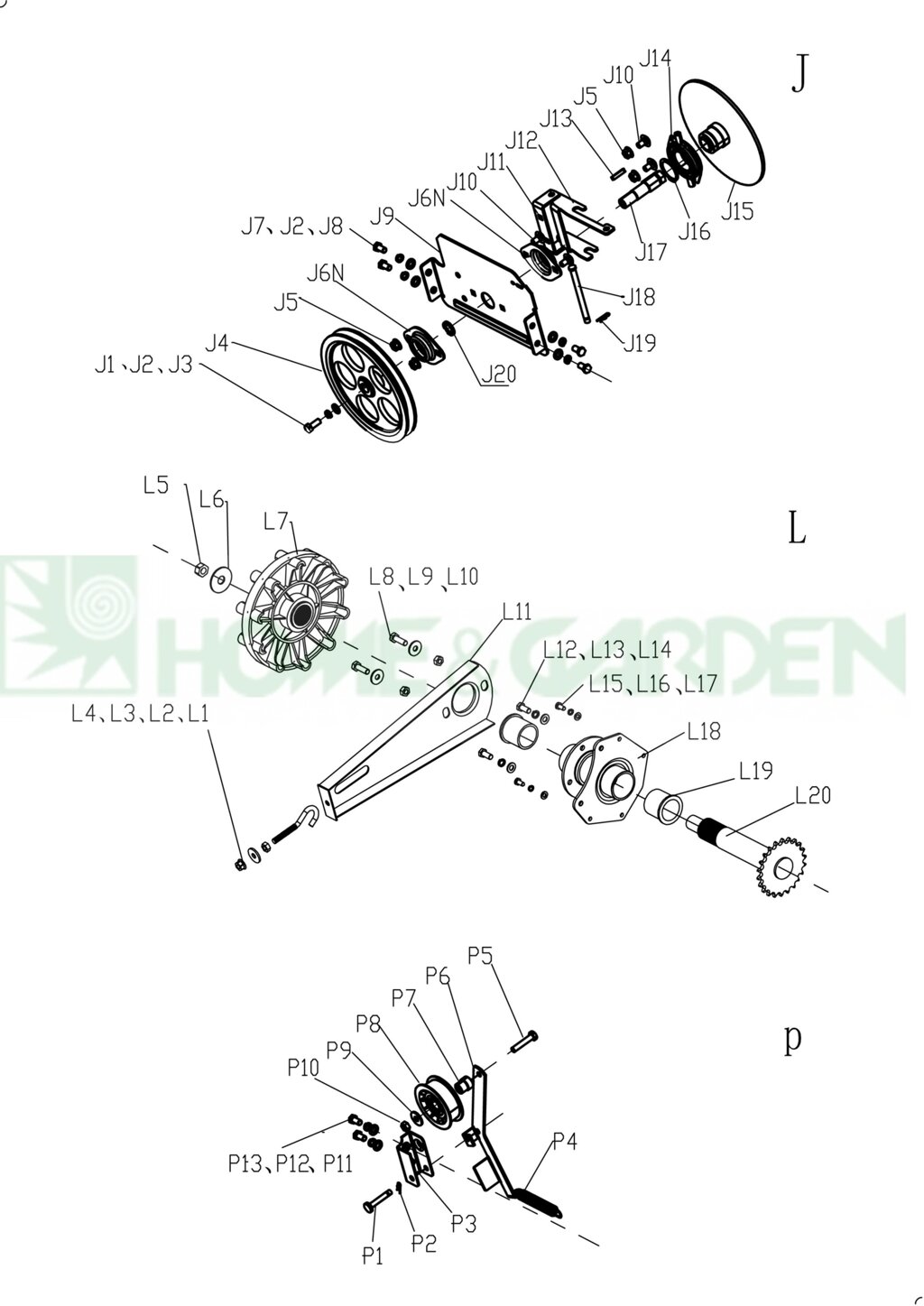 Втулка снегоуборщика tornado 2460 2460te lЕ ts 2465 2465l le lr lte ltr поз p7 втулка ролика sungarden sg1800018003 от компании ООО ГенХольм - фото 1