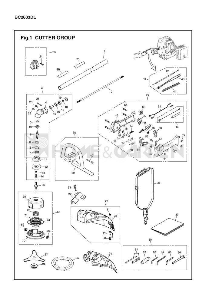 Защитный кожух ножа триммера zenoah komatsu bc 2604dl dw bc 2603dl поз74 zenoah komatsu t324624110 t3246-24110 от компании ООО ГенХольм - фото 1