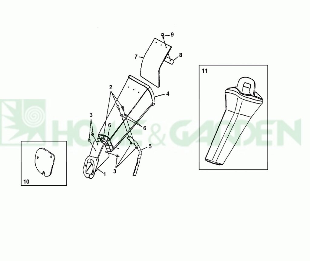 Желоб измельчителя mtd 315 24a-315c678 315a 247-315a678 315b 246-315b678 mtd 7311574 731-1574 поз1-9 загрузочный новый от компании ООО ГенХольм - фото 1