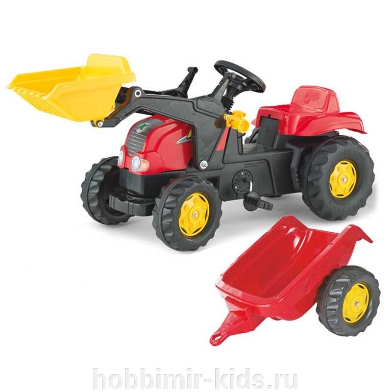 Педальный трактор с ковшом и прицепом - Rolly Toys rollyKid 2-5 лет 023127 (Трактора детские) от компании Интернет магазин детских товаров "ХОББИ МИР KIDS" - фото 1