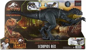 Фигурка динозавра Mattel Jurassic World Хлопающий Скорпиос Рекс, HBT41 (Jurassic World мир юрского периода)