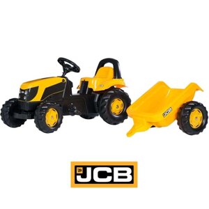 Трактор Rolly Toys на педалях JCB с прицепом 012619 (Трактора детские)