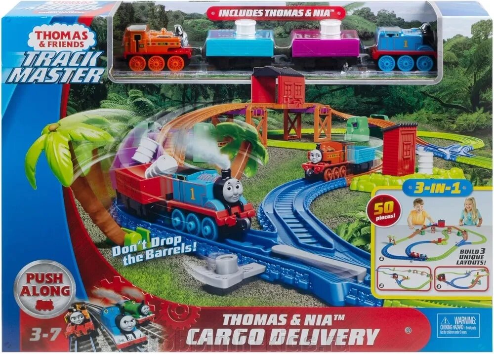 Железная дорога Thomas & Friends Thomas & Nia Cargo Delivery GLL14 (Машинки, транспорт...) от компании Интернет магазин детских товаров "ХОББИ МИР KIDS" - фото 1