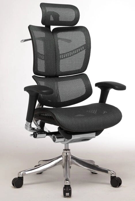 Анатомическое кресло с уникальной эргономичной спинкой Expert Fly черный от компании HumanToday - Товары для людей, идущих в ногу со временем - фото 1