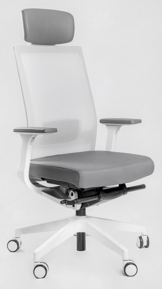 Эргономичное кресло Falto А1: стильный минимализм, белый каркас от компании HumanToday - Товары для людей, идущих в ногу со временем - фото 1