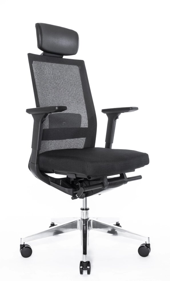 Эргономичное кресло Falto А1: стильный минимализм, черный каркас от компании HumanToday - Товары для людей, идущих в ногу со временем - фото 1