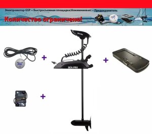 Лодочный носовой электромотор с функцией Якорь 65L GPS 54" 12V Комплект МАКСИМУМ черный