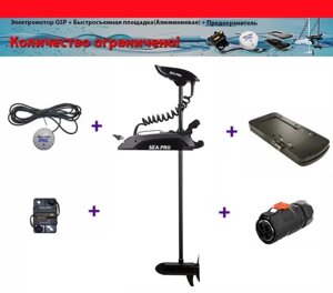 Лодочный носовой электромотор с функцией Якорь 65L GPS 54" 12V Комплект МАКСИМУМ черный