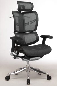 Анатомическое кресло с уникальной эргономичной спинкой Expert Fly черный