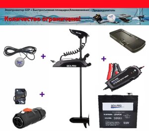 Лодочный носовой электромотор с функцией Якорь SEA-PRO 65L 54" GPS 12V Полный комплект с аккумулятором ПОД КЛЮЧ