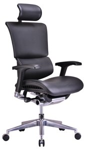 Офисное компьютерное кресло Expert Sail Leather черная кожа