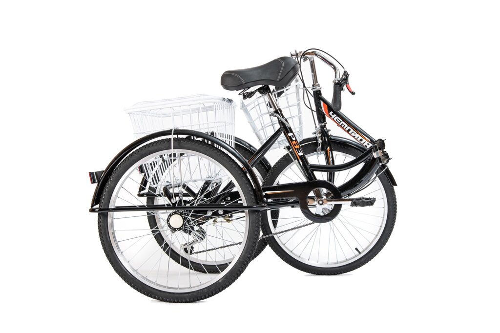 Трехколесный велосипед для взрослых РВЗ Чемпион 24" 6 скоростей складной красный от компании HumanToday - Товары для людей, идущих в ногу со временем - фото 1