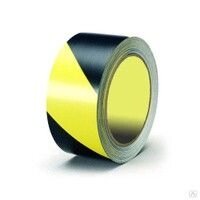 Лента оградительная 48 мм 150 м ПВД желто-черная ##от компании## АлюмТорг - ##фото## 1