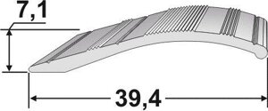 Порог АТПД 04 39,4х7,1мм длина 1,35м с декоративным покрытием в Удмуртии от компании АлюмТорг