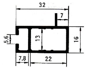 Прогон однополочный (один паз) 6,1 м без покрытия Т4 в Удмуртии от компании АлюмТорг