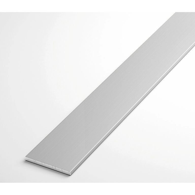 Полоса алюминиевая с анодированным покрытием 2х10 мм, (серебро), АД31Т1, ГОСТ 22233-2001 от компании АлюмТорг - фото 1
