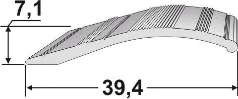 Порог АТПД-04 39,4х7,1 мм длина 1,8 м от компании АлюмТорг - фото 1