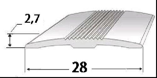 Порог АТПД-14 28х2,7 мм длина 0,9 м от компании АлюмТорг - фото 1