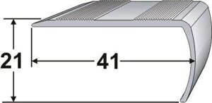 Порог АТПУ-04 41,0х21,0 мм длина 1,35 м