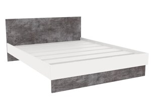 Кровать Scandi KR-1401 Белый/Камень тёмный 1400*2000