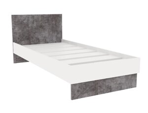 Кровать Scandi KR-1201 Белый/Камень тёмный 1200*2000