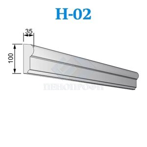 Фасадные наличники из пенопласта (пенополистирола) Н-02, ПСБ-С-35. Фасадный декор из пенопласта