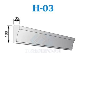 Фасадные наличники из пенопласта (пенополистирола) Н-03, ПСБ-С-35. Фасадный декор из пенопласта