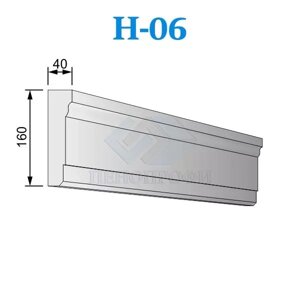 Фасадные наличники из пенопласта (пенополистирола) Н-06, ПСБ-С-35. Фасадный декор из пенопласта