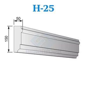 Фасадные наличники из пенопласта (пенополистирола) Н-25, ПСБ-С-25Ф. Фасадный декор из пенопласта