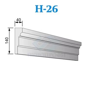 Фасадные наличники из пенопласта (пенополистирола) Н-26, ПСБ-С-35. Фасадный декор из пенопласта