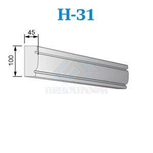 Фасадные наличники из пенопласта (пенополистирола) Н-31, ПСБ-С-35. Фасадный декор из пенопласта