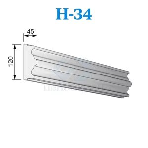 Фасадные наличники из пенопласта (пенополистирола) Н-34, ПСБ-С-25Ф. Фасадный декор из пенопласта