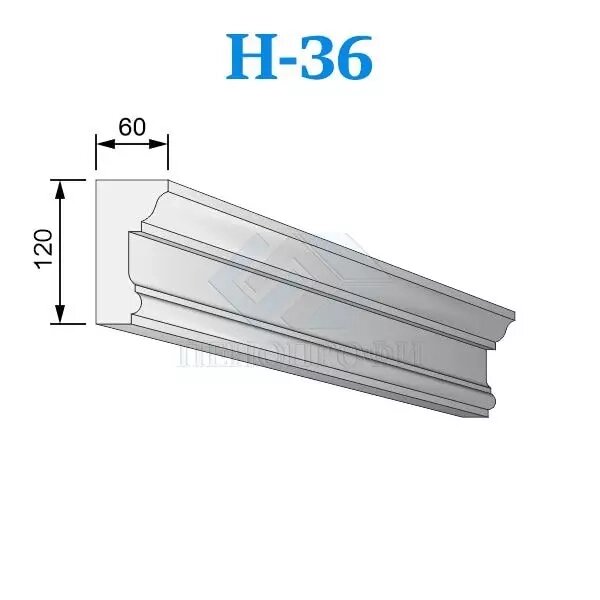 Фасадные наличники из пенопласта (пенополистирола) Н-36, ПСБ-С-25Ф. Фасадный декор из пенопласта от компании ООО «ПеноПрофи» - фото 1