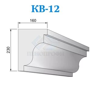 Фасадные венчающие карнизы из пенопласта КВ-12, ПСБ-С-25Ф. Фасадный декор из пенопласта