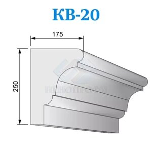 Фасадные венчающие карнизы из пенопласта КВ-20, ПСБ-С-25Ф. Фасадный декор из пенопласта