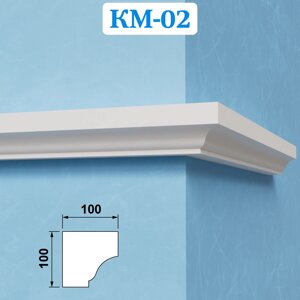 Фасадные межэтажные карнизы из пенопласта КМ-02, ПСБ-С-25Ф. Фасадный декор из пенопласта в Нижегородской области от компании ООО «ПеноПрофи»